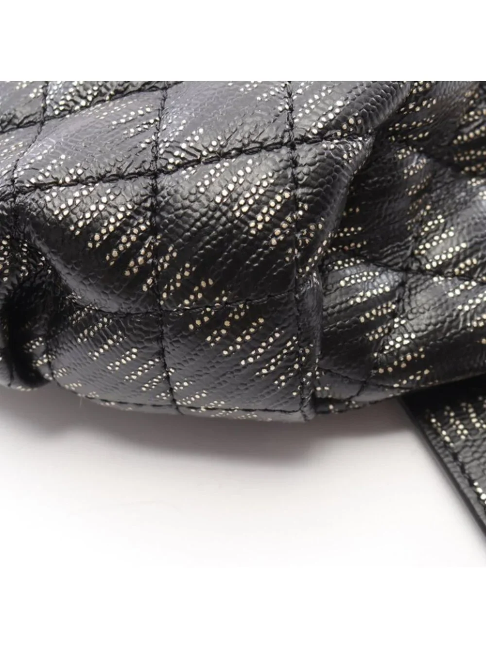 Chanel Waist Bag Quilted Black Gold Silver Leather Chain